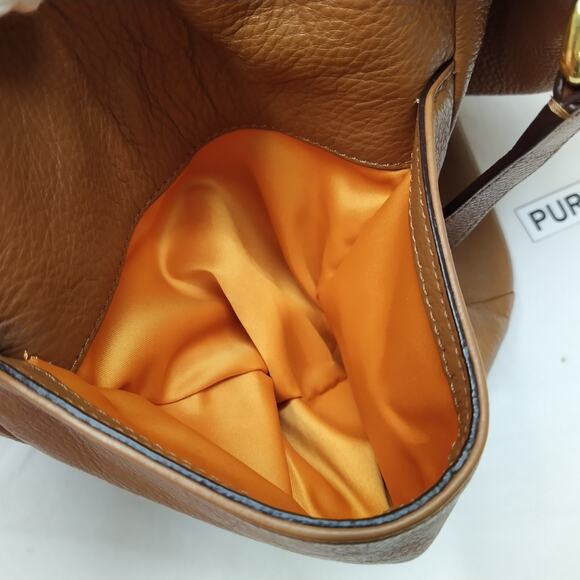 Coach Park Brown Leather Double Handles Zipper Closure Tote Bag - Picture 11 of 16